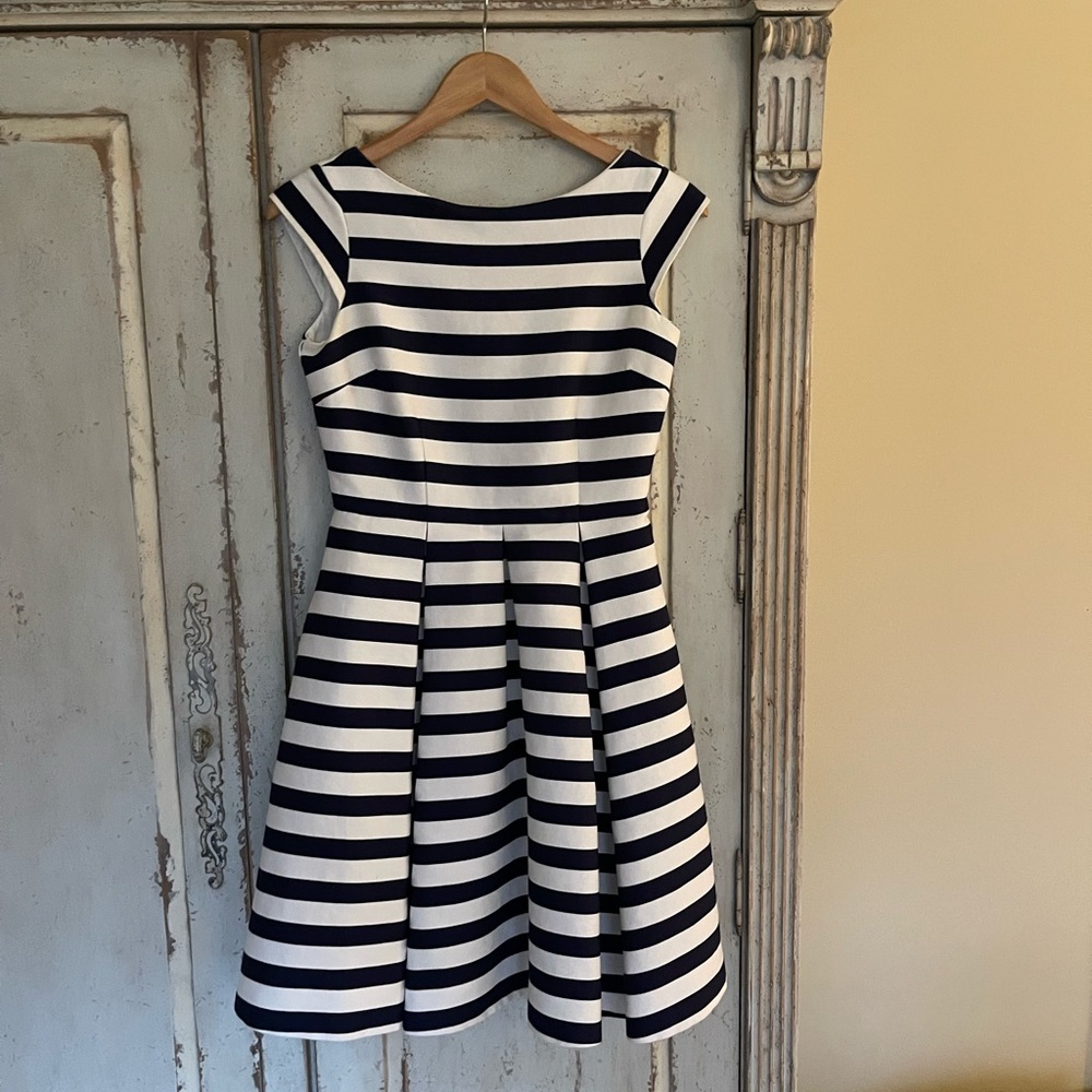 Kate Spade navy and white party dress